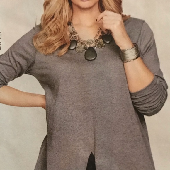 Roamans Tops - Roaman’s Split Front Tunic